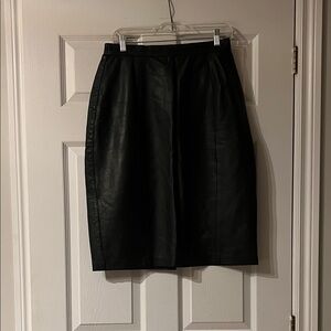 Bagatelle Black leather Pencil Skirt